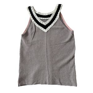 Anthropologie AldomARTins V-neck Tank Knit Top Medium Pre-Owned
